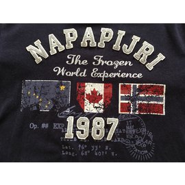 Napapijri-Tops Tees-Navy blue