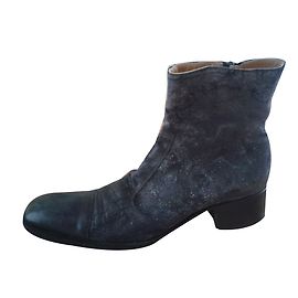 Autre Marque Botas Gianni Barbato de Pitón Negro Negro