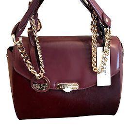 Versace Collection Grande Top Handle Bezerro de cabelo / Bolsa de couro - Novo! Conhaque
