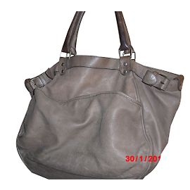 Sac à main Vanessa Bruno LUNE en cuir gris Gris