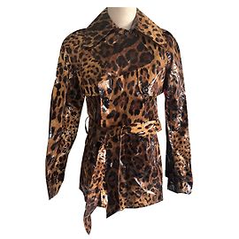 Dolce & Gabbana Trench coats Leopard print
