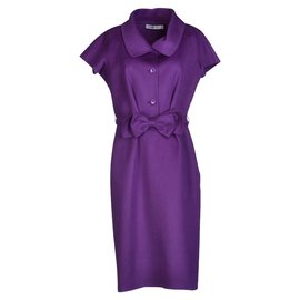 Christian Dior-Vestido de cachemir con lazo morado de Dior-Púrpura