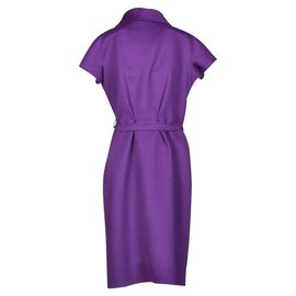 Christian Dior-Dior purple bow cashmere dress-Purple