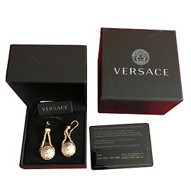 Orecchini pendenti con medusa a contrasto Versace - nuovissimi e mai indossati D'oro
