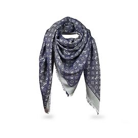 Louis Vuitton Klassischer Monogrammschal Blau