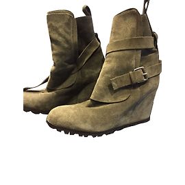 Bottines Sartore en daim de cerf marron 39 Marron