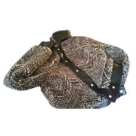 Autre Marque Please Jacke aus Samt in Schwarz Weiß Mehrfarben