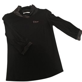 Christian Dior Top Black Viscose Black