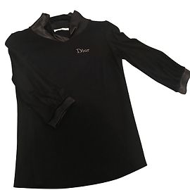 Christian Dior Top Schwarz Viscose Schwarz