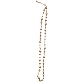Chanel-Vintage sautoir perles sur chaine dorée-Autre