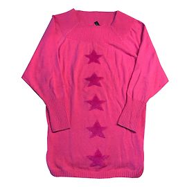 Malha Fendi Rosa de Lã Rosa