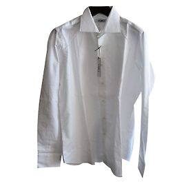 Emanuel Ungaro Camisa nueva de algodón de lona Ungaro Blanco