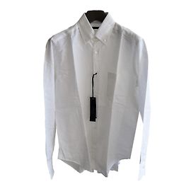 Emanuel Ungaro Ungaro Herren weißes Leinenhemd Weiß