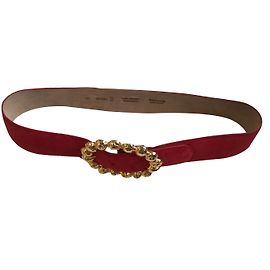 Ceinture guy laroche daim cuir tail 75 cm Rouge