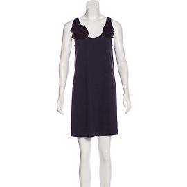 Céline Sleeveless Cotton Jersey Dress Purple Navy blue