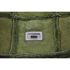 Chanel-Shearling bag-Olive green