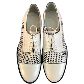 Jil Sander-Perforated Leather brogues - brand new-White