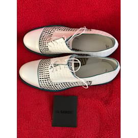 Jil Sander-Zapatos de cuero perforado - nuevo-Blanco