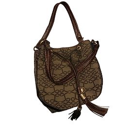Lancel Borsa a Secchiello Playful Tela Monogramma Beige Beige