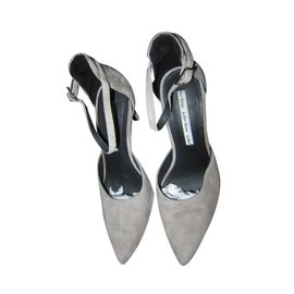 & Other Stories Leather Pumps Grey Size 38 Grey