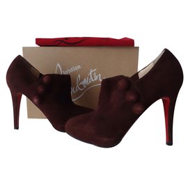 Christian Louboutin-Ankle Boots-Dark red