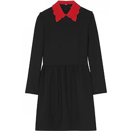 Maje Riri Stretch-Crêpe Kleid schwarz Schwarz