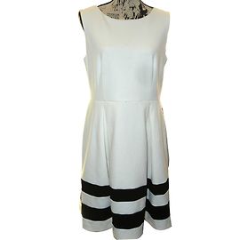 Calvin Klein Vestidos Negro Blanco roto