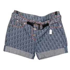 Christian Dior-Pantalones cortos-Azul