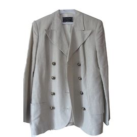 Gianni Versace Linen Jacket Silvery Silvery