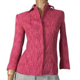 Dolce & Gabbana-Berry pink silk blend jacket-Pink