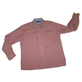 Camisa Tommy Hilfiger de algodón a rayas blanco y rojo Blanco Roja