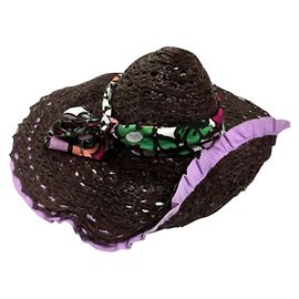 Blumarine Chapeaux Marron Violet