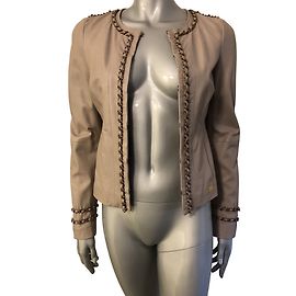 Liu.Jo Lederjacke Beige Größe 38 Beige