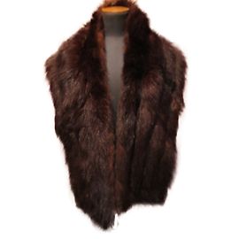 Autre Marque Fur stole dark brown Dark brown