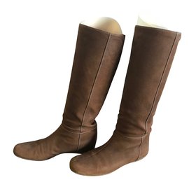 Prada-Suede boots-Light brown