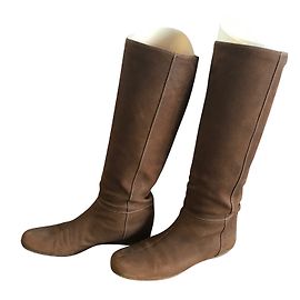 Botas Prada de camurça marrom claro Castanho claro