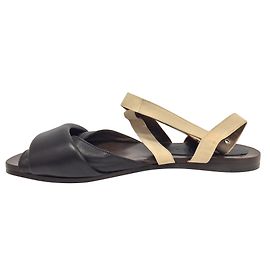 Marni Leather Sandals Dark Brown Dark brown