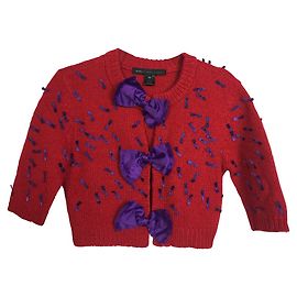 Marc by Marc Jacobs Kurze Strickjacke mit Schleifen Rot Lila