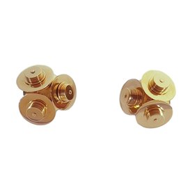 JW Anderson-Satellite Disc Clip Earrings-Golden