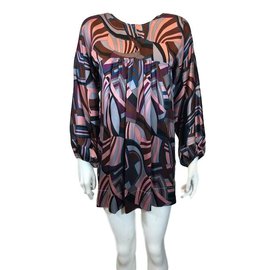 Maje Multicolored Silk Dress Multiple colors