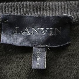 Lanvin-Jersey azul marino / negro-Negro,Azul marino