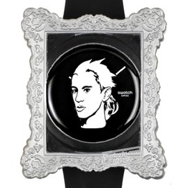 Jeremy Scott-Reloj de pulsera Swatch by Jeremy scott.-Negro