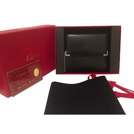 Cartier Wallets Small accessories Black Dark red