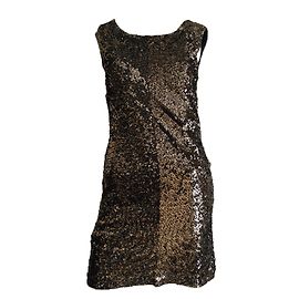 Vestido Armani Exchange de nylon marrom e preto Marrom Preto