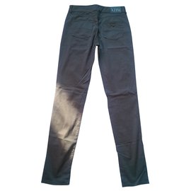 Armani Jeans-Pantalones, polainas-Castaño