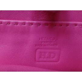 Hermès-CLOU DE SELLE Bolsos clutch-Rosa