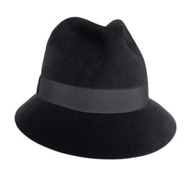 Hermès-chapeau unisex-Gris anthracite