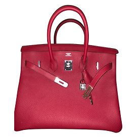 Hermès Birkin 35 Couro Vermelho Vermelho