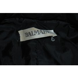 Balmain-Mäntel, Oberbekleidung-Schwarz