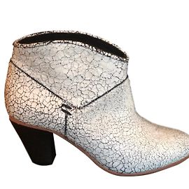 Botas Maje de piel blanca 39 Blanco